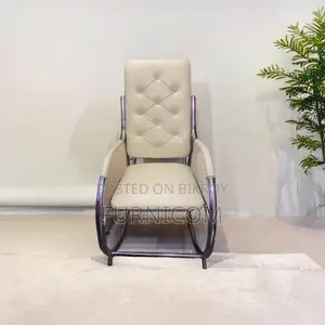 Staight-Backed Easy Rocking Chair for Living/Bed Room-Synthetic Leathe