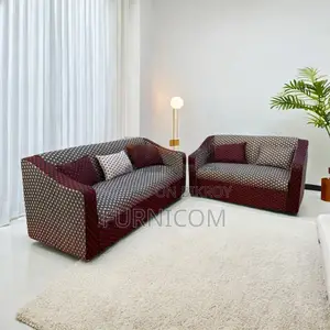 Super-fine Fabric Living Room Sofa Set with Cushions (3+2)