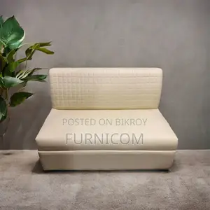 Two Seater Artificial Leather Home and Office Armless Sofa