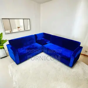 Royal Blue Velvet Touch Corner Separable Sofa Set/ 2 Seater Sofa