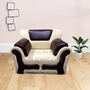 Furnicom Single Seater Rolled Arm Leaqueared Sofa High Quality Artific