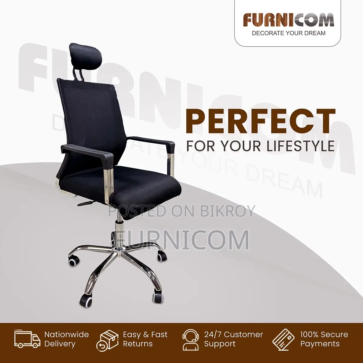 Furnicom Chair/ Office Chair/ Executive Chair/ Chair/ Home Office Chai