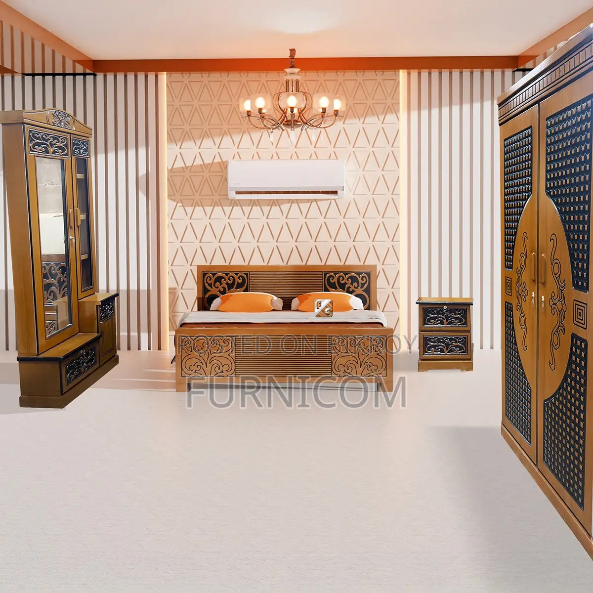 Furnicom Bedroom set / Bedroom furniture/ Bedset / bed with side table