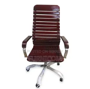 Curvy Linear Wooden Boss Chair Oak Teak (FCWC 2)