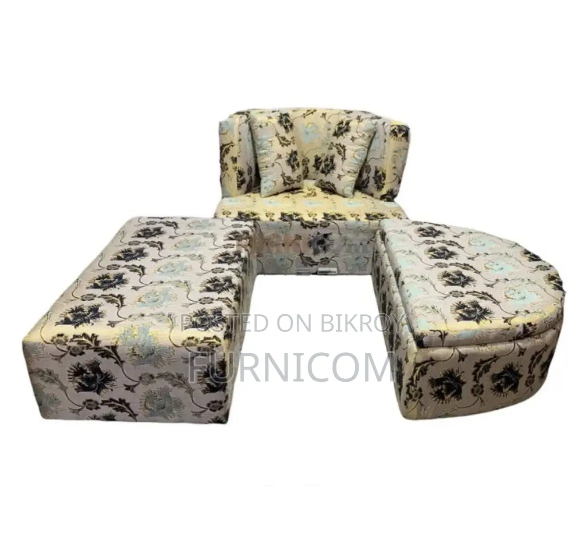 Florobella Floral Storage Divan Sofa With Ottoman/ Living Room Sofa Se