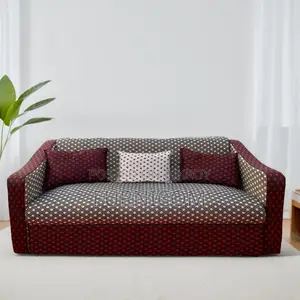 Three Seater Living Room and Office Sofa with Cushions Super-fine Fabr