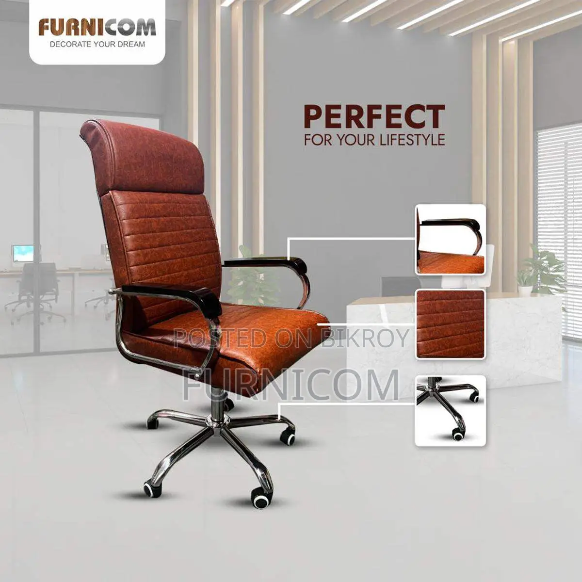 FURNICOM Chair Exclusive Boss Chair Office Chair Home Office