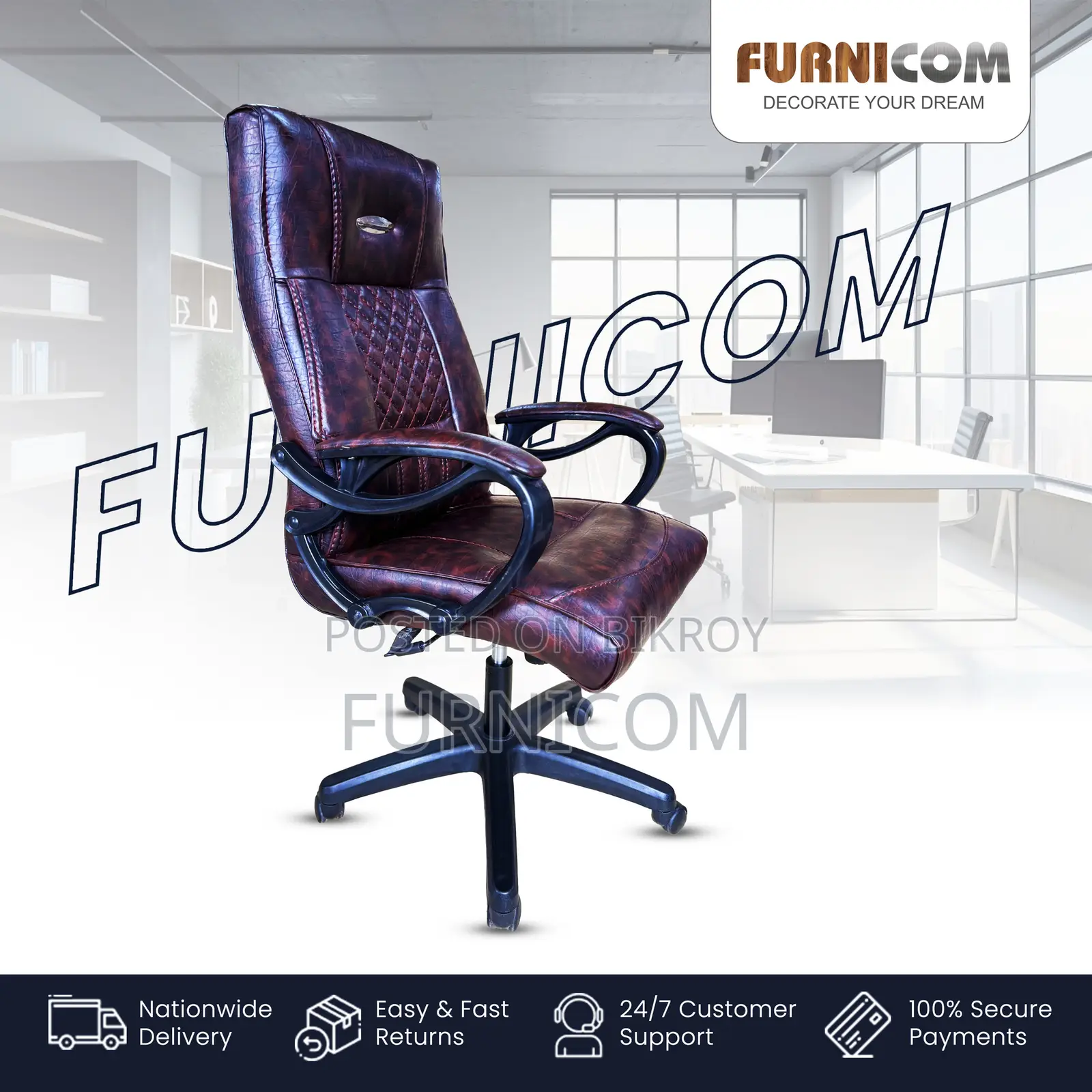 Furnicom Chair/ Office Chair/ Boss Chair/ Executive Chair/ Chair/ Home