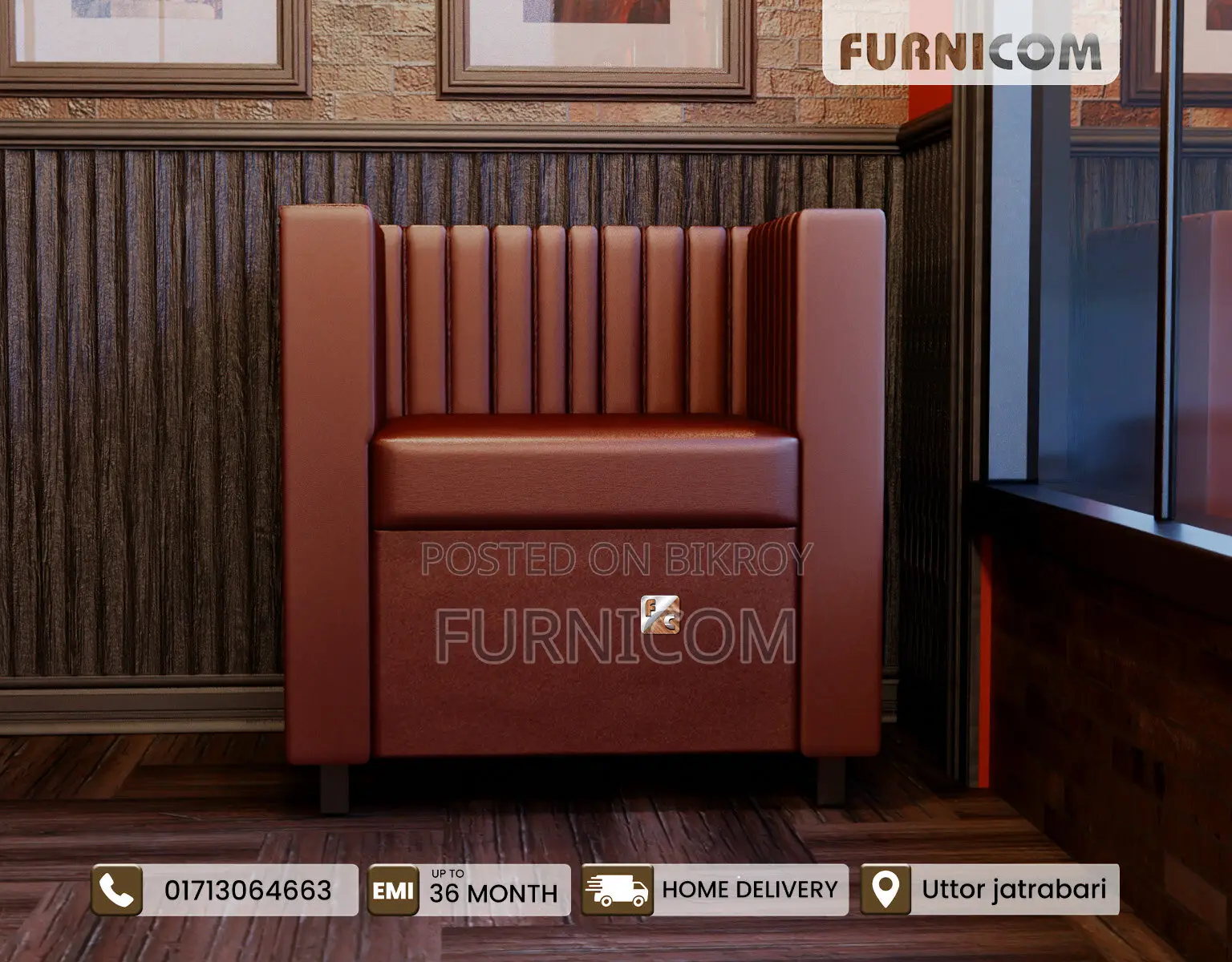 Single Seater Restaurant Sofa