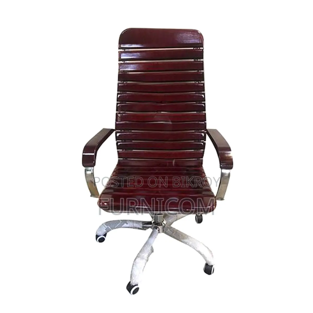 Curvy Linear Wooden Boss Chair Oak Teak (FCWC 2)
