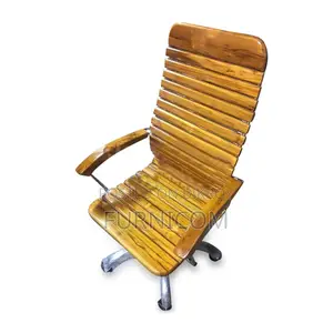 Curvy Linear Wooden Boss Chair Ctg Shegun (FCWC 1)