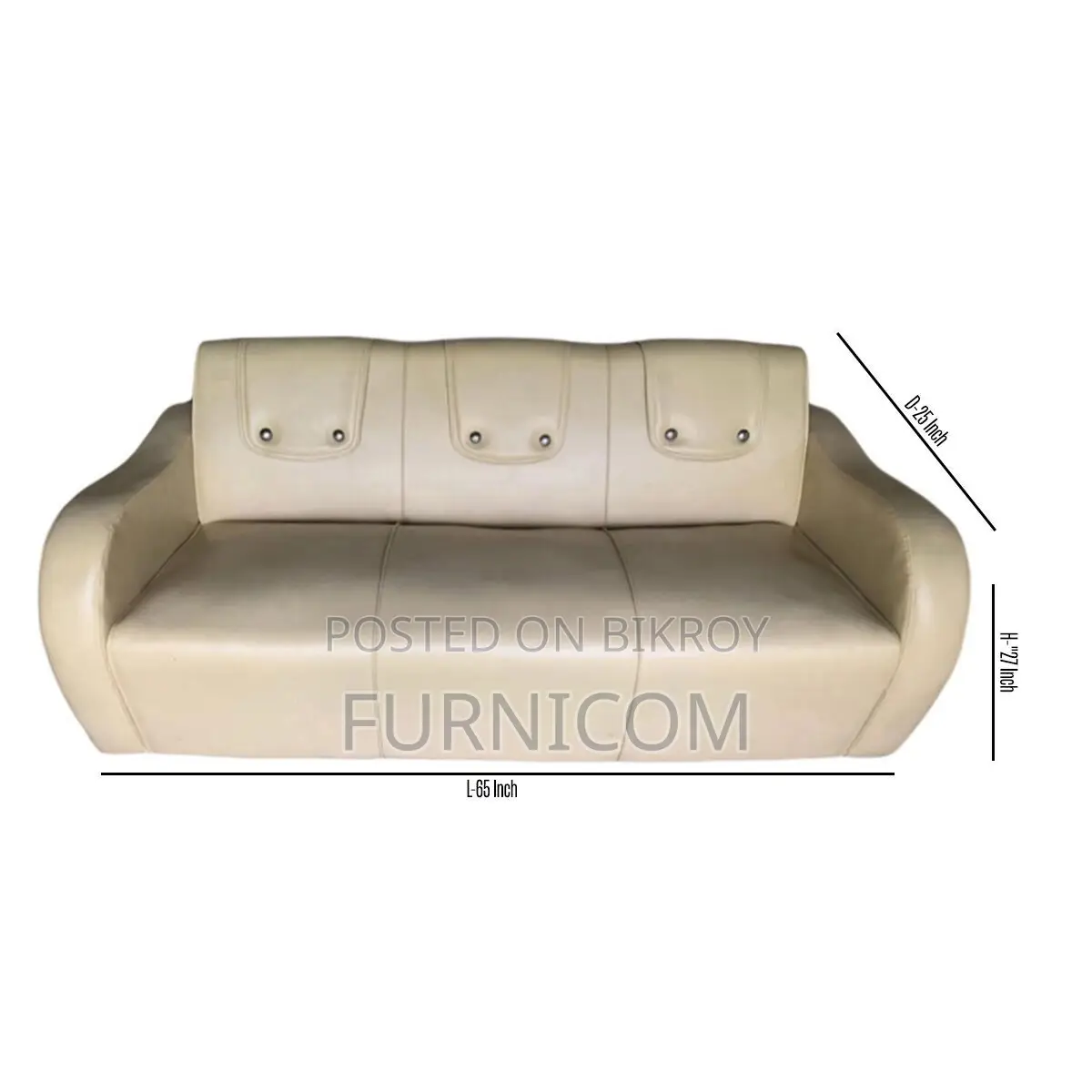 Furnicom Deep Cushioning 3 Seater Sofa for ultimate comfort Living Roo