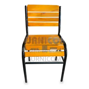Curvy linear Wooden Visitor Chair (FCWC 6)
