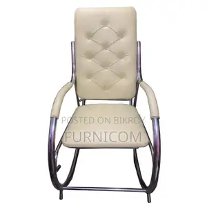 Staight-Backed Easy Rocking Chair for Living/Bed Room-Synthetic Leathe