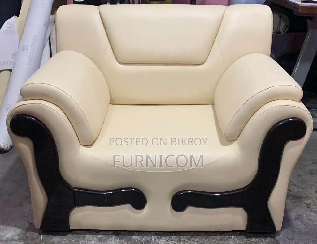 Single Seater Rolled Arm Leaqueared Sofa High Quality Artificial Leath
