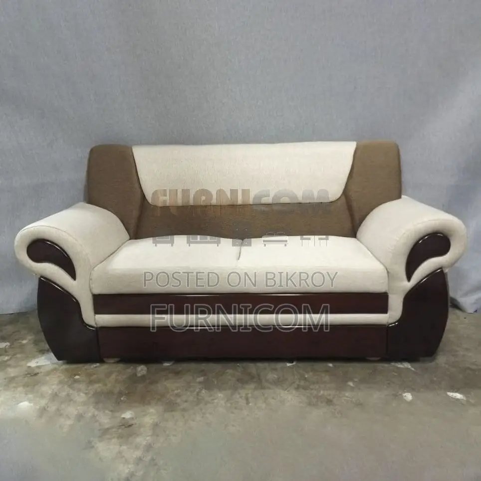 Rolled Arm Velvet Fluffy Sofa (2 seater)