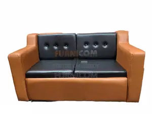 Button Tufted Sturdy Sofa for Living Room-Synthetic Leather