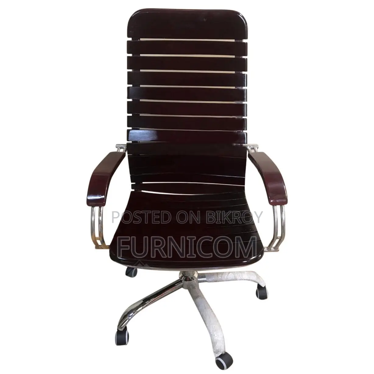 Curvature Linar Wooden Boss Chair Mahogany FCWC 3