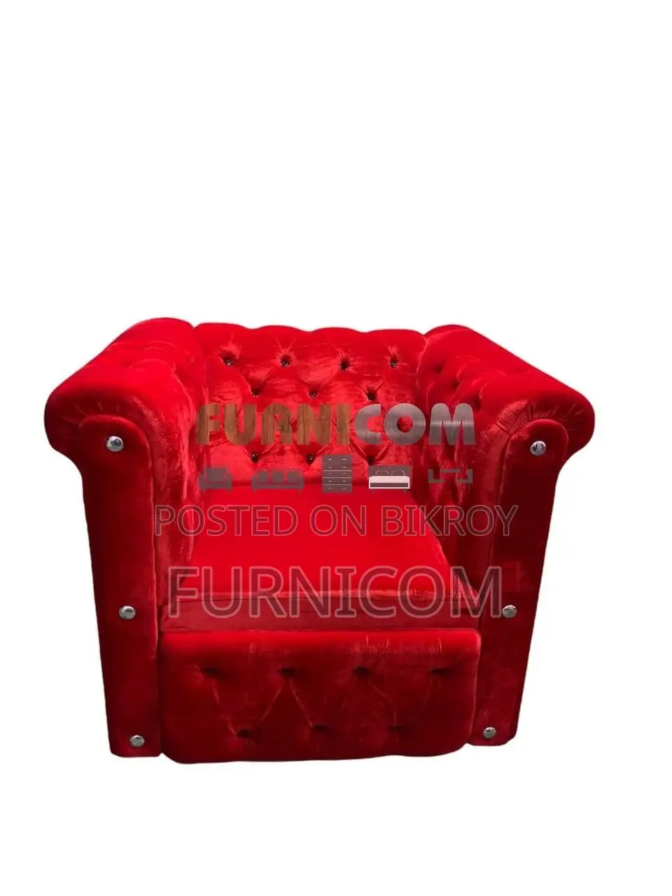 Velvet Button Tufted Classic Chesterfield Sofa Set Living Room Furnitu