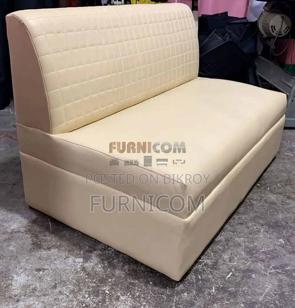 Two Seater Artificial Leather Home and Office Armless Sofa