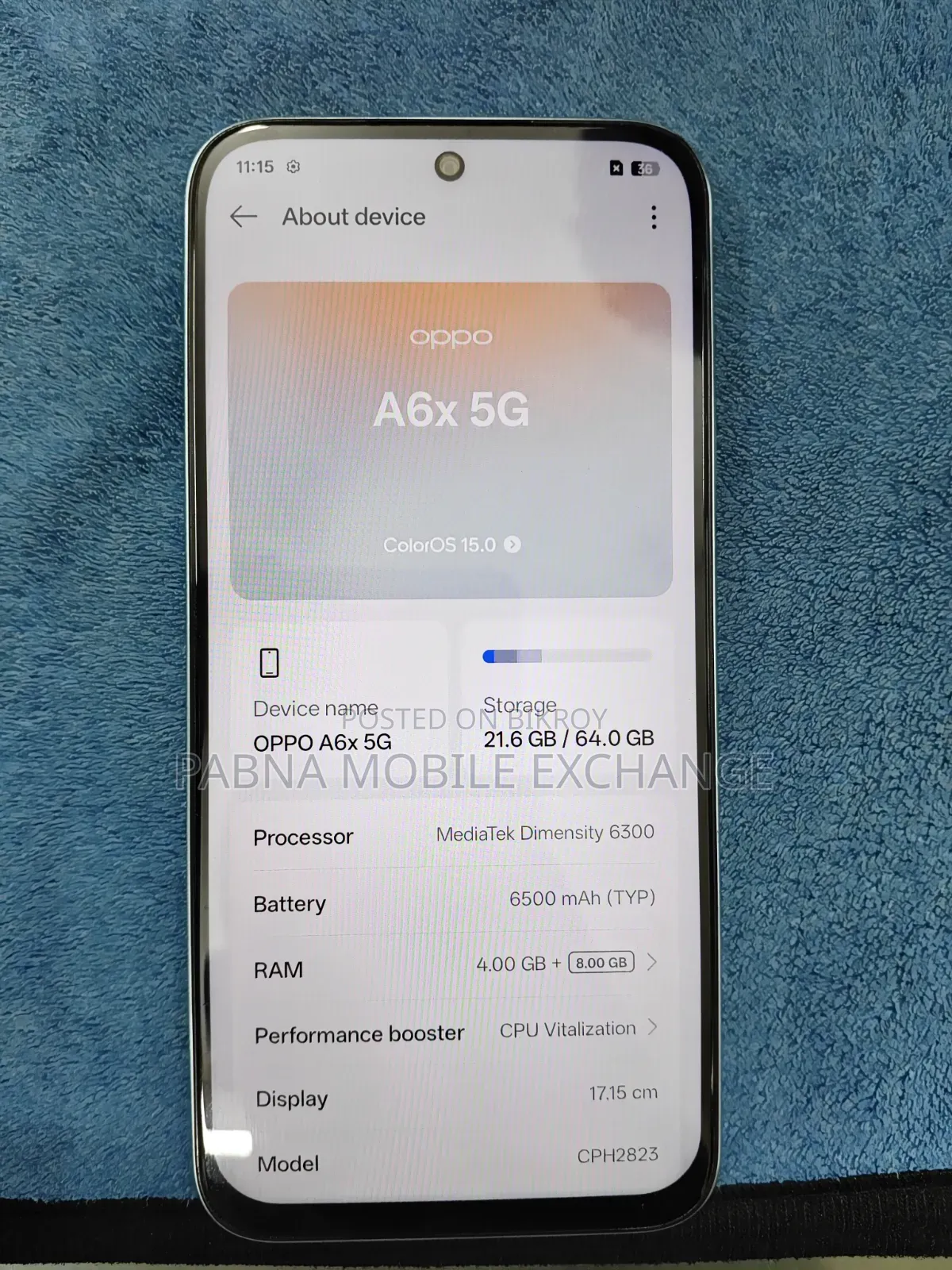 Oppo A6x 64 GB Blue