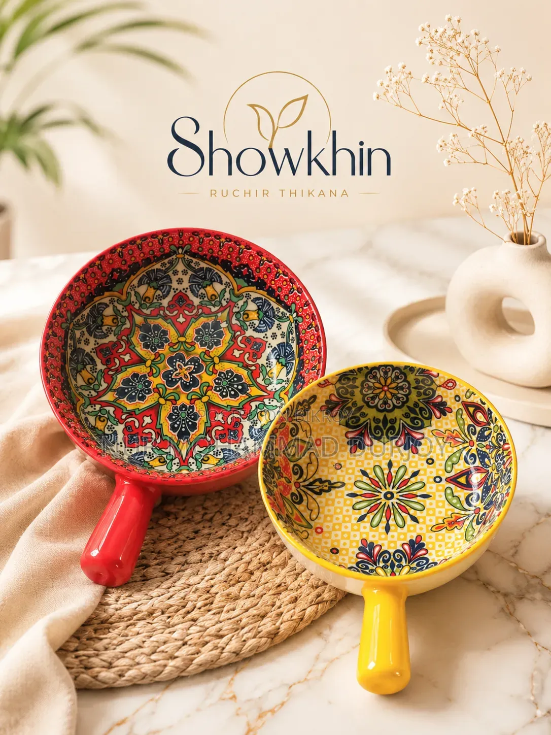 Ceramic Handle Pan
