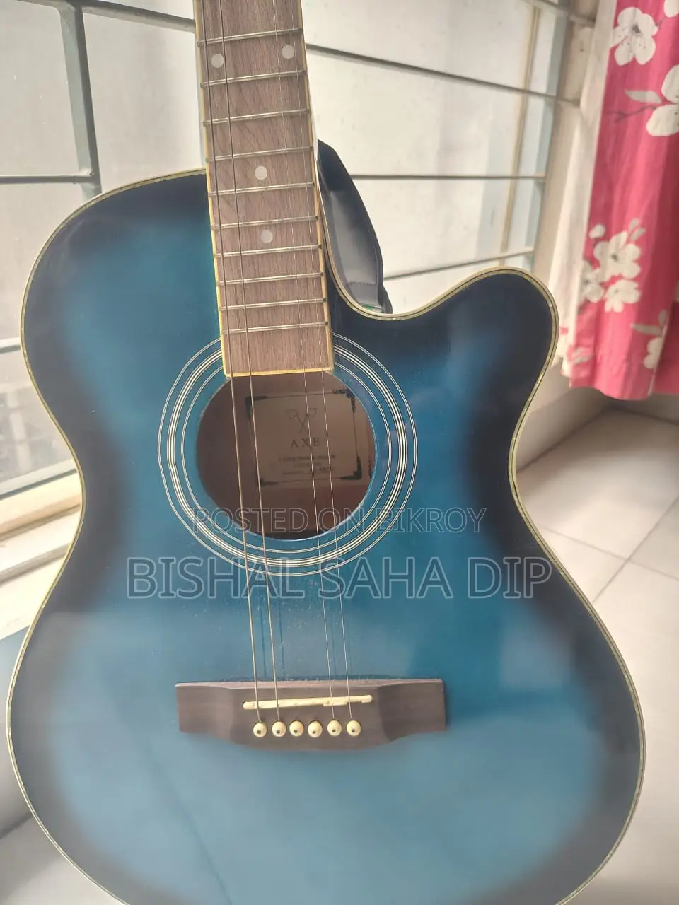 Axe AG-48C 40" Acoustic Guitar | Glossy Blue Sunburst