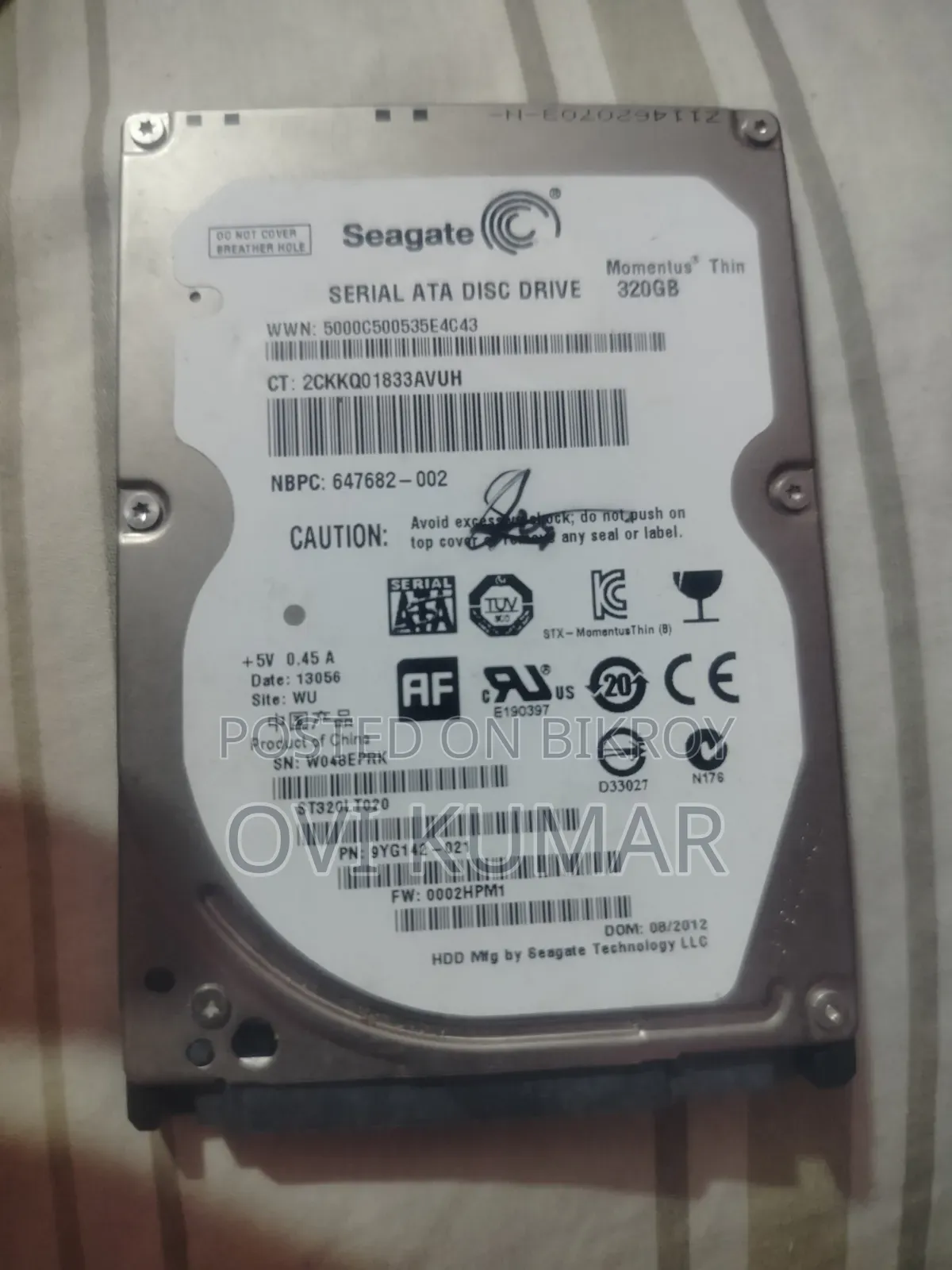 Seagate 320 Gb SSD Disk
