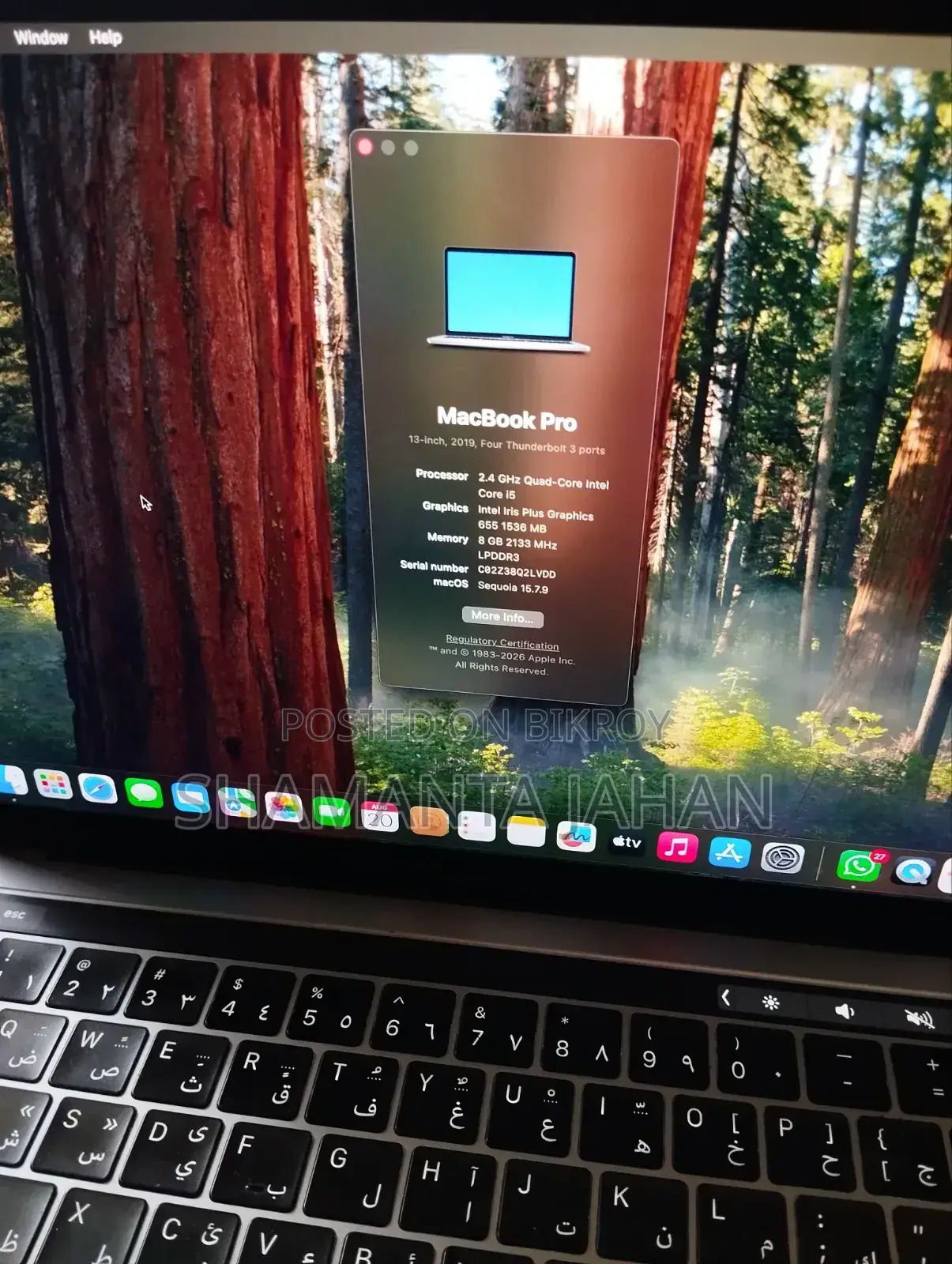 Laptop Apple MacBook Pro 2019 8GB SSD 512GB