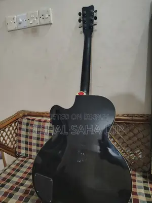 গডসন ক্রাউন অ্যাকৌস্টিক-ইলেকট্রিক গিটার - কালো | ৬ স্ট্রিং