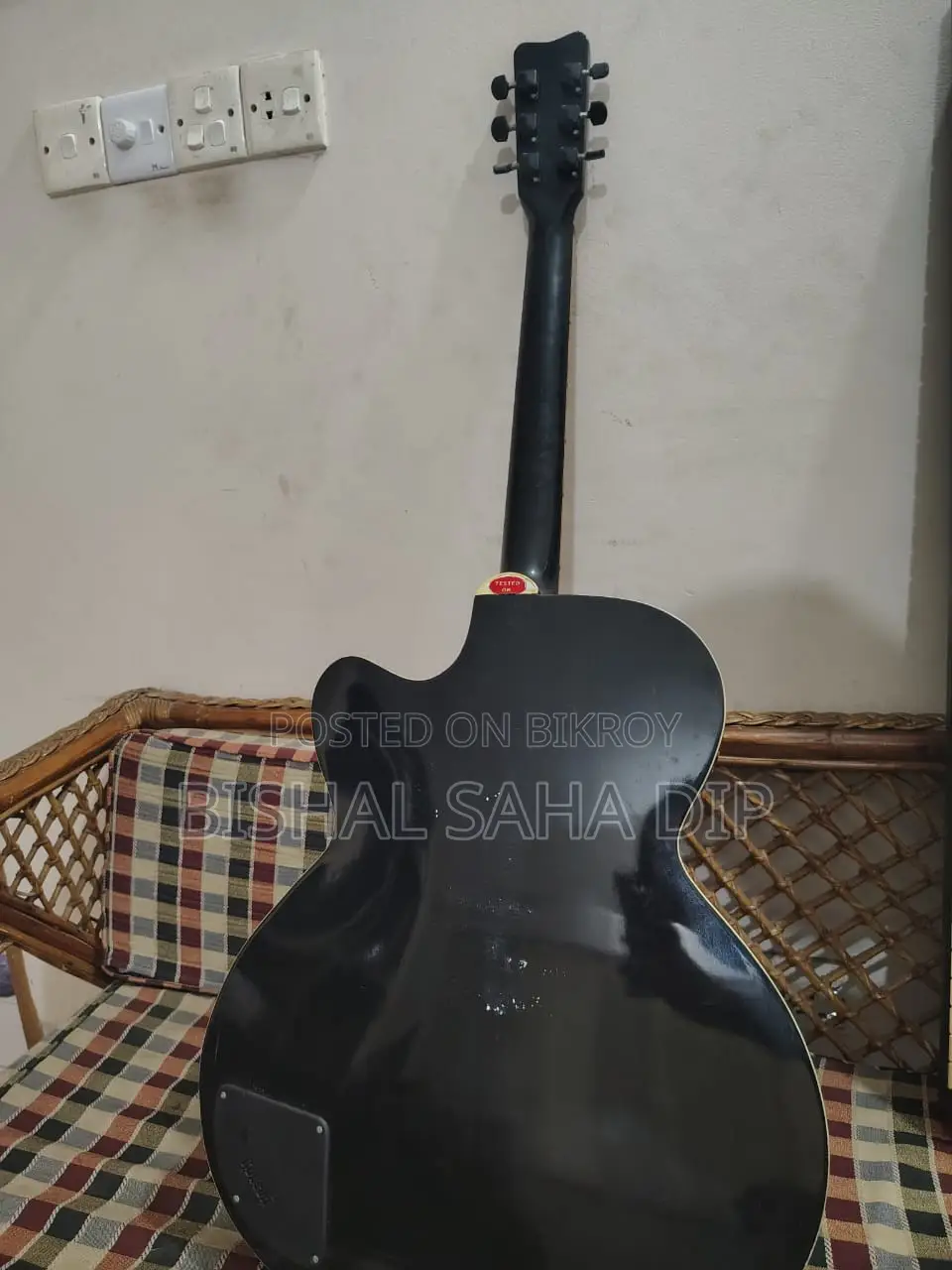 গডসন ক্রাউন অ্যাকৌস্টিক-ইলেকট্রিক গিটার - কালো | ৬ স্ট্রিং