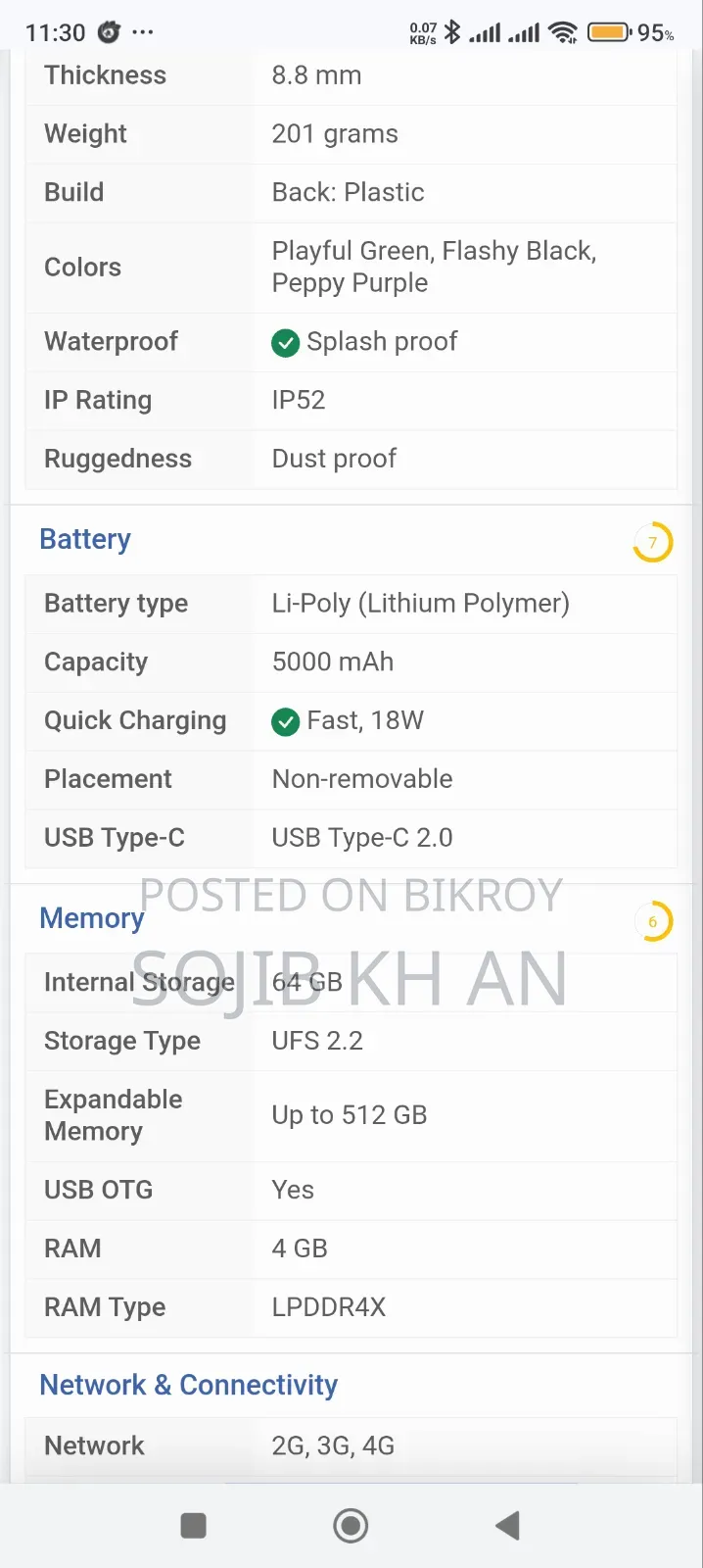 Xiaomi Redmi 11 Prime 64 GB Black