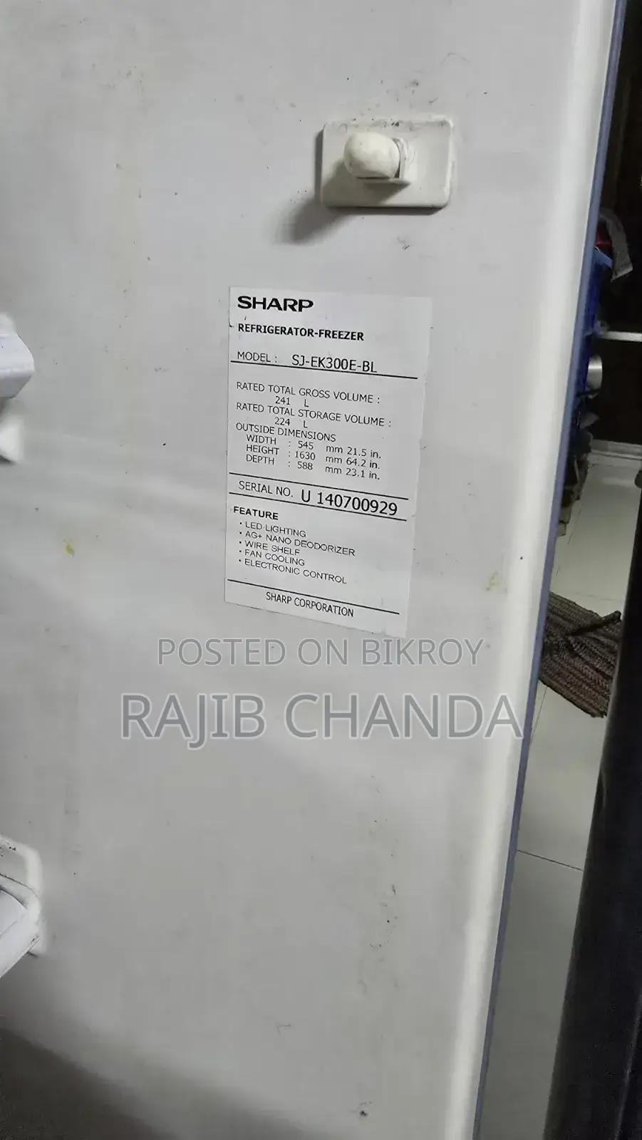 Sharp Refrigerator Fully Ok Condition