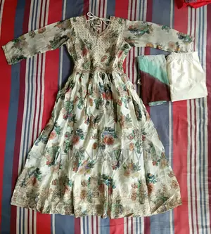 Traditional Gown With Pajama and Orna