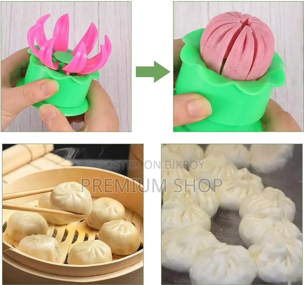 Creative Flower Shape Dumpling Baozi Maker Mold Press Tool