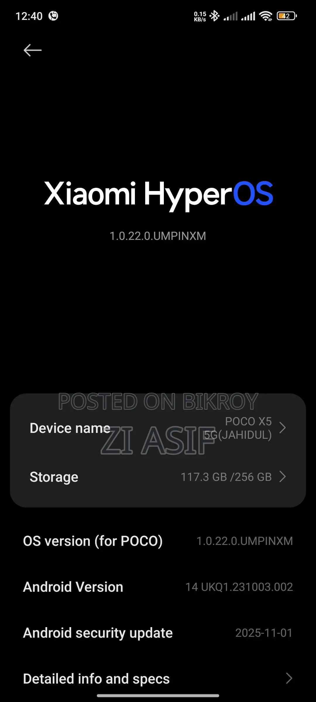 Xiaomi Poco X5 256 GB Blue