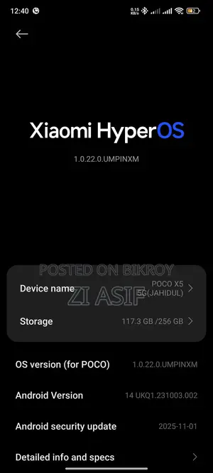 Xiaomi Poco X5 256 GB Blue