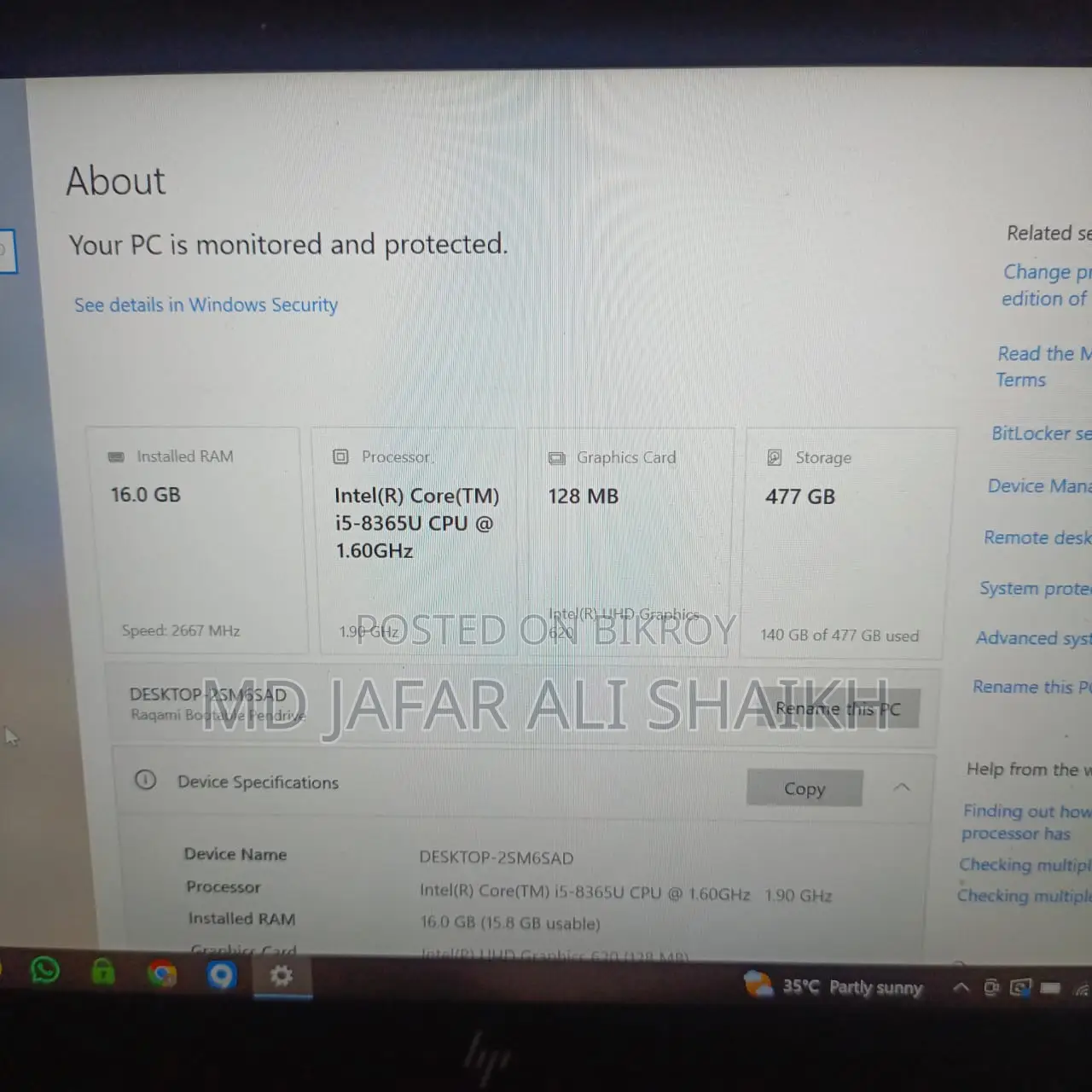 Laptop HP EliteBook 840 G6 16GB Intel Core i5 SSD 500GB