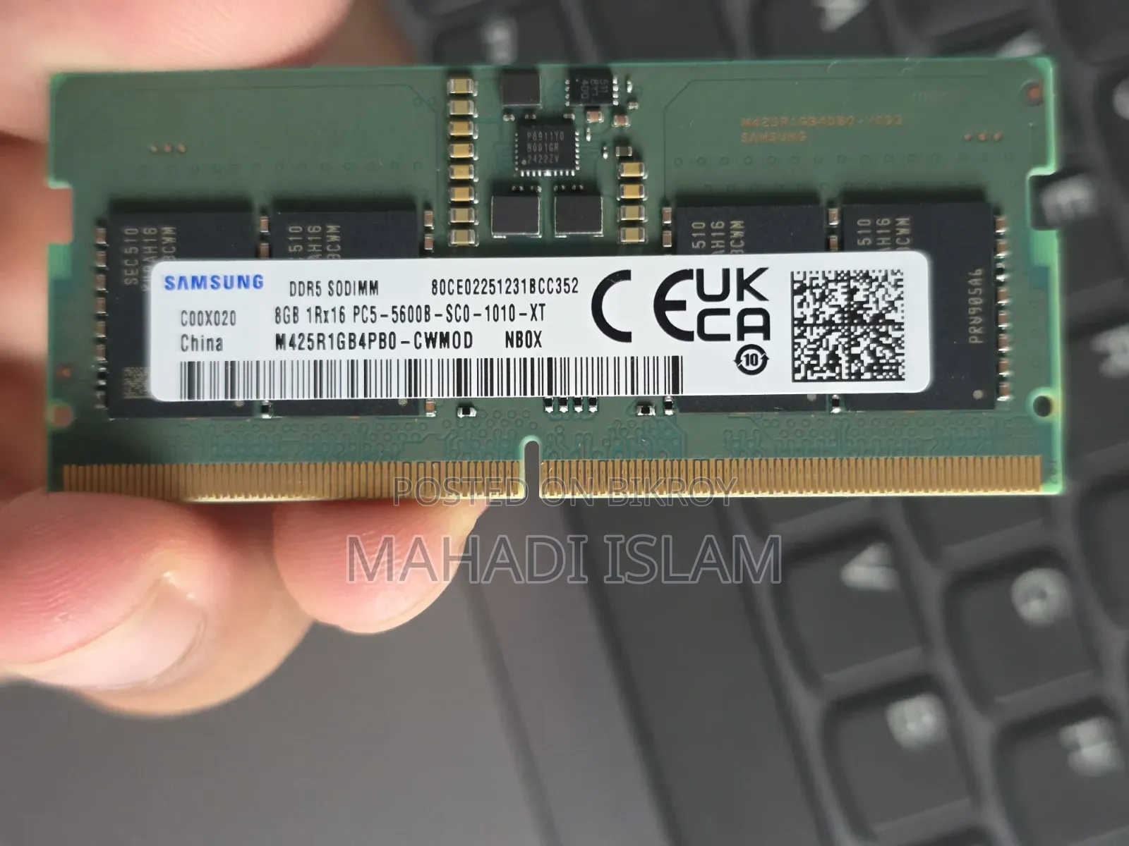 DDR5 8 GB SAMSUNG RAM 5600 MHz