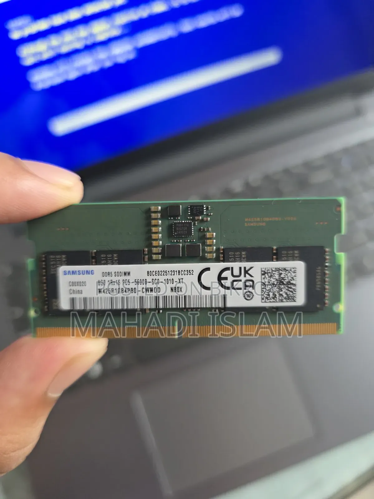 DDR5 8 GB SAMSUNG RAM 5600 MHz