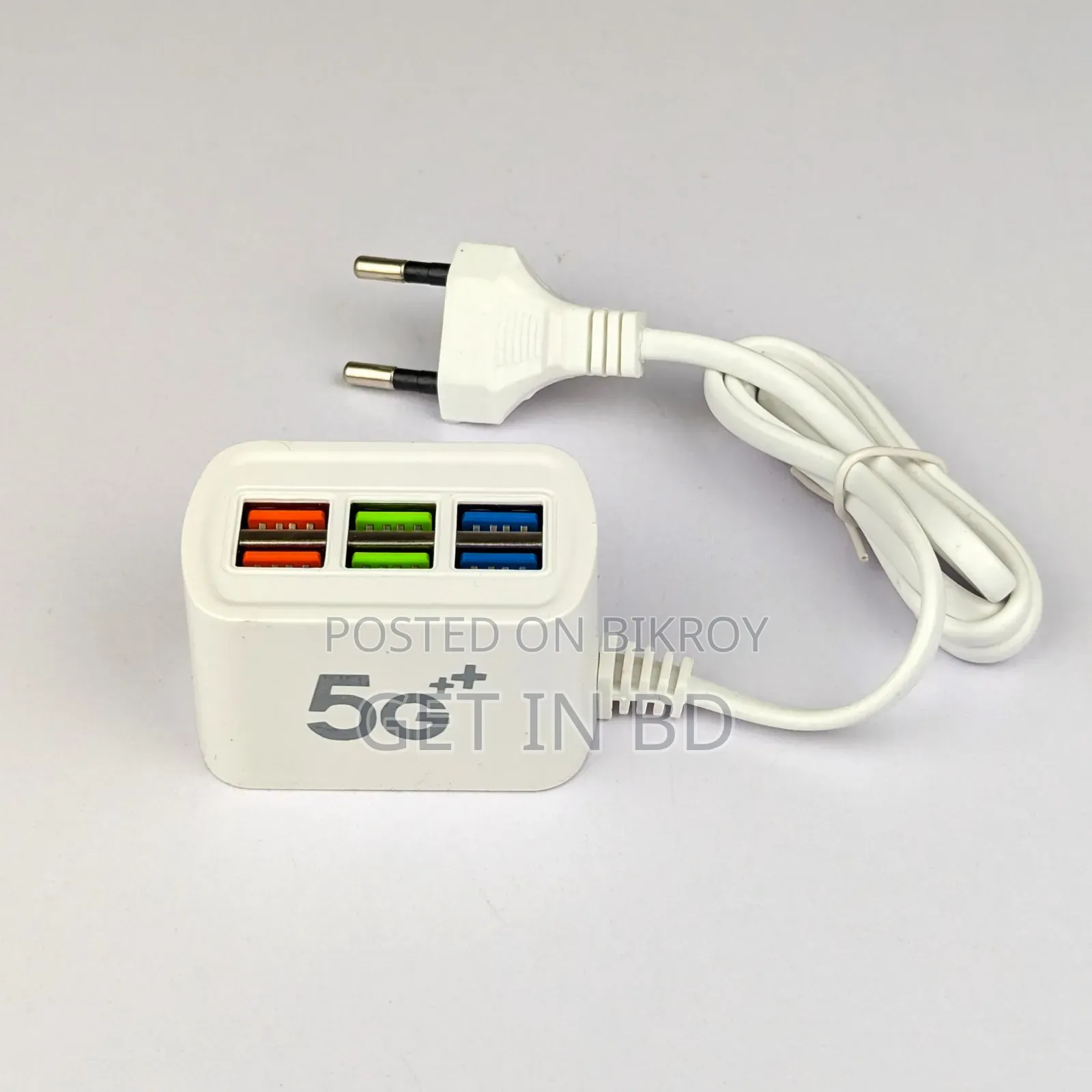 6-in-1 Charging Solution: 6U Multi-Port Charger With 3-in-1 Fast Cable