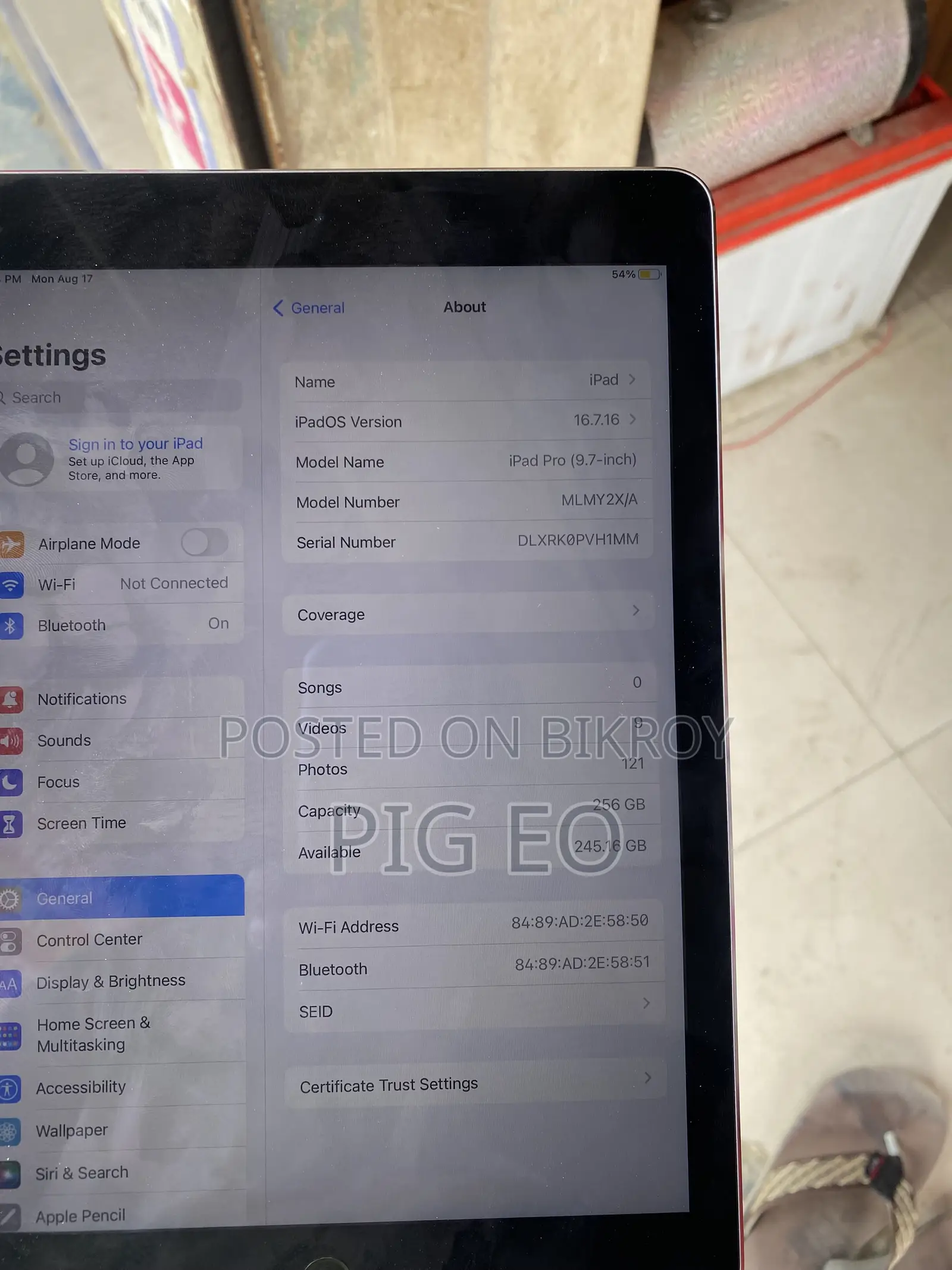 Apple iPad 9.7 256 GB Silver