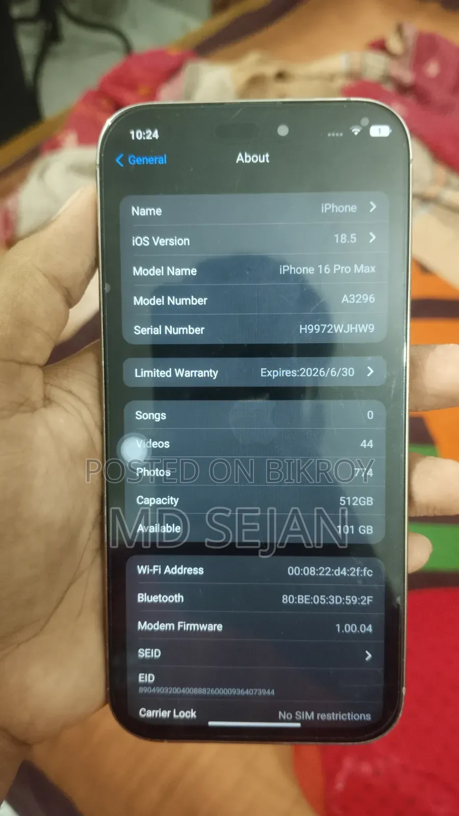Apple iPhone 16 Pro Max 512 GB Rose Gold