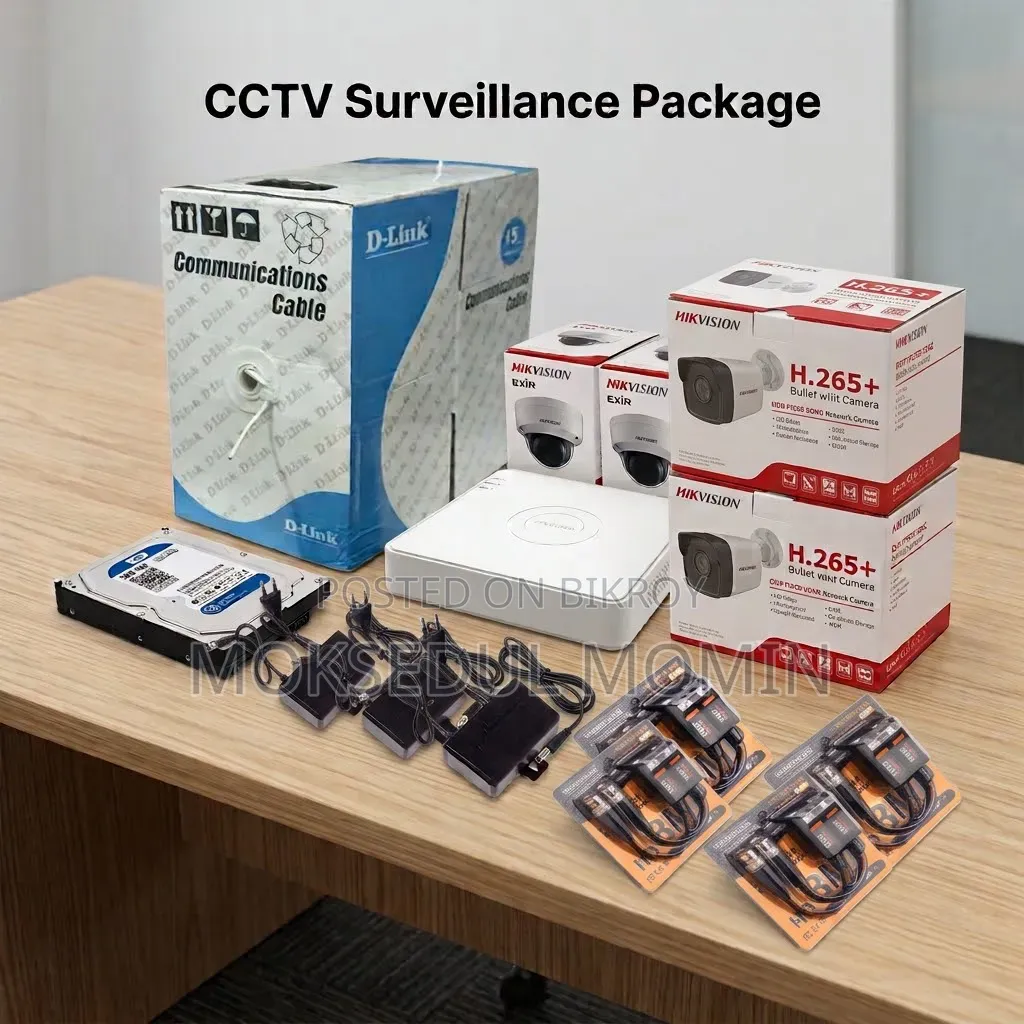 CCTV 4pcs Camera Package With Installation