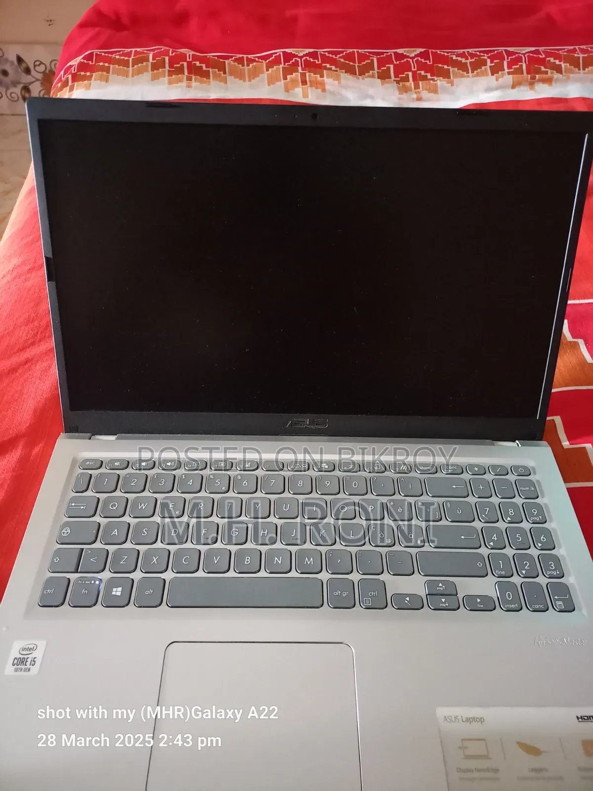 Laptop Asus Vivobook 15 8GB Intel Core i5 SSD 256GB