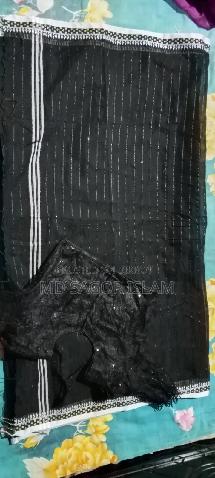 নিউ ব্লাক চুমকি শাড়ি