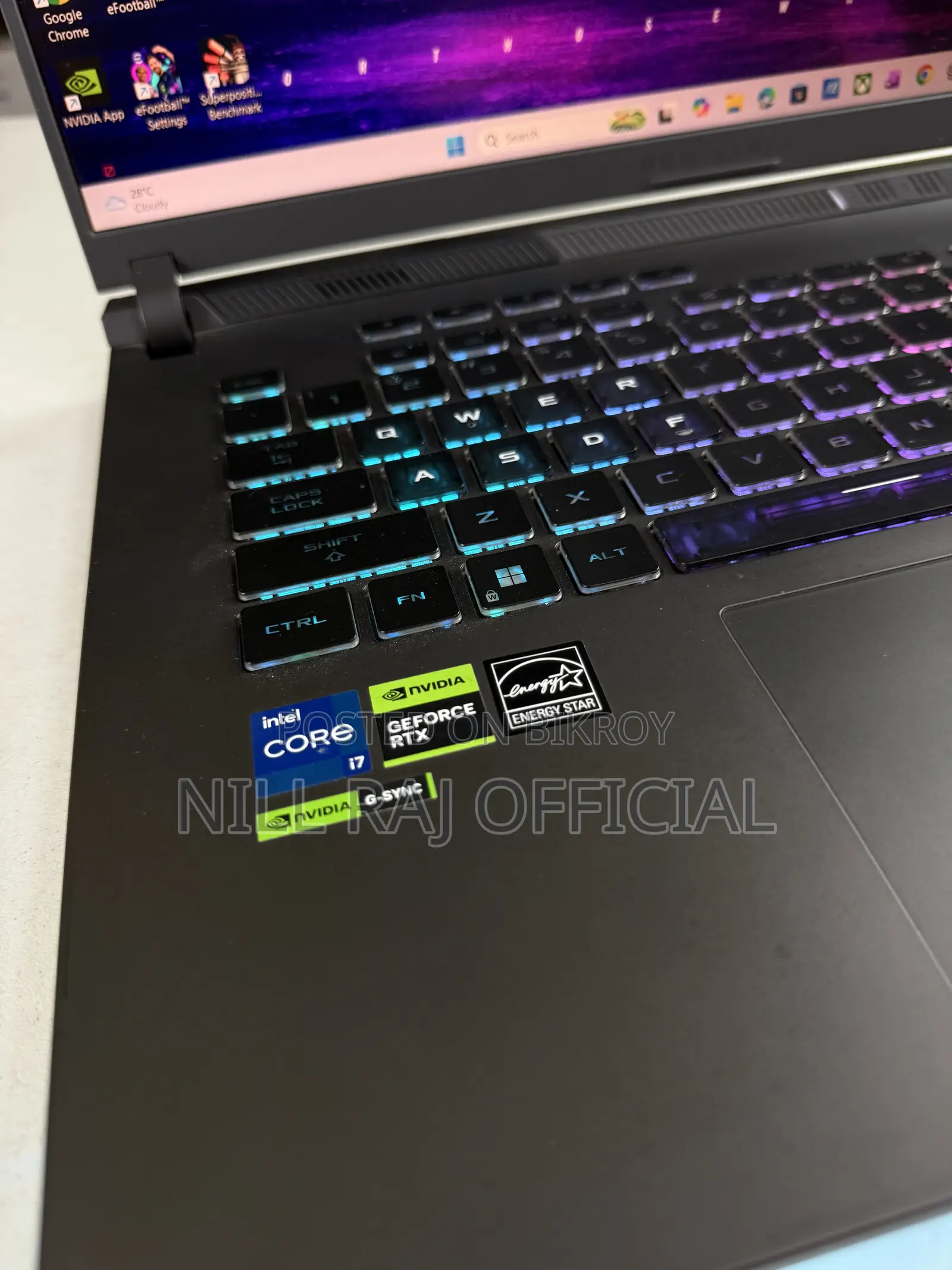 Laptop Asus ROG Strix G16 16GB Intel Core i7 SSD 512GB