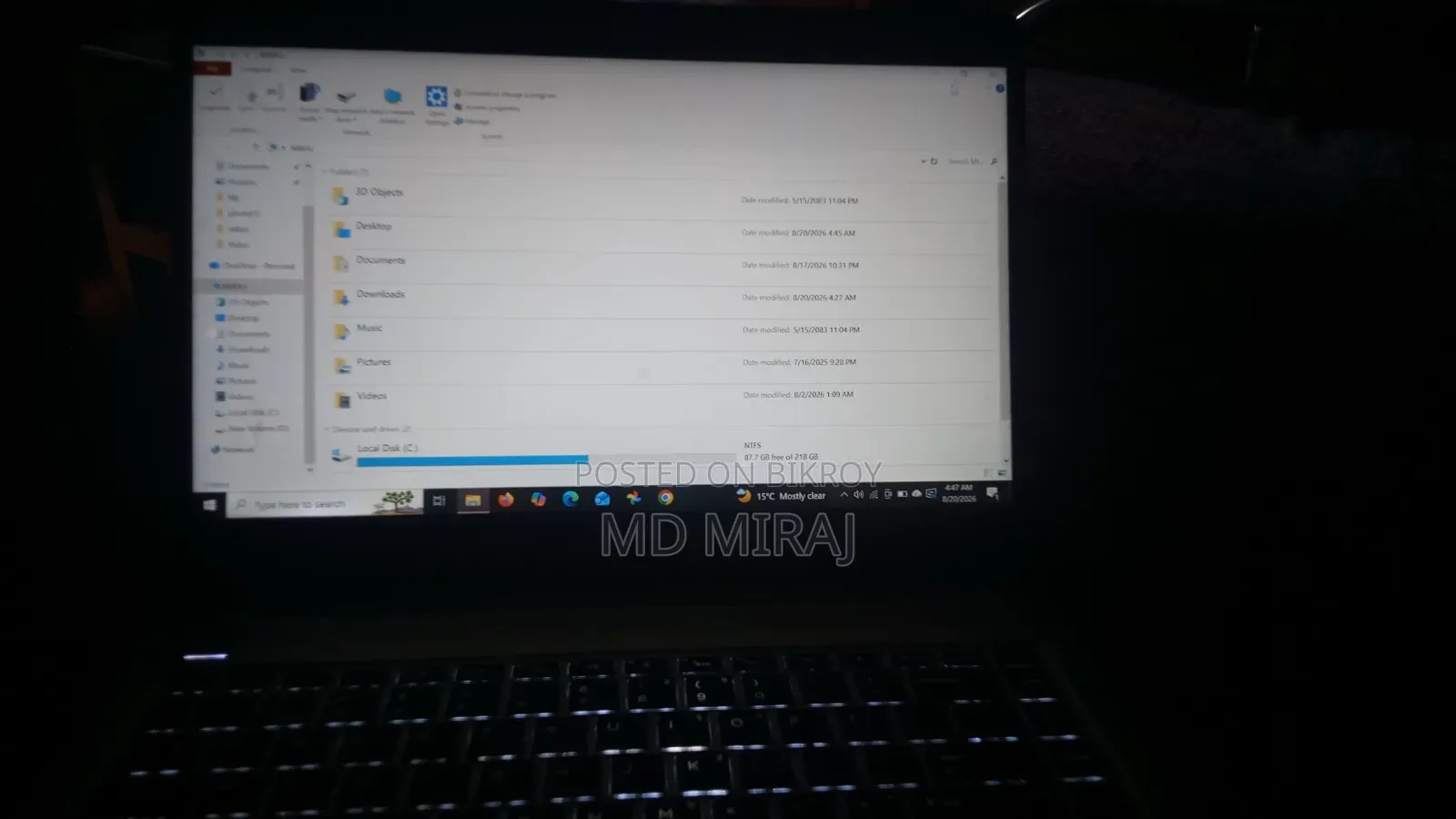 ল্যাপটপ HP ProBook X360 440 8GB ইন্টেল কোর i5 HDD+SSD 500GB