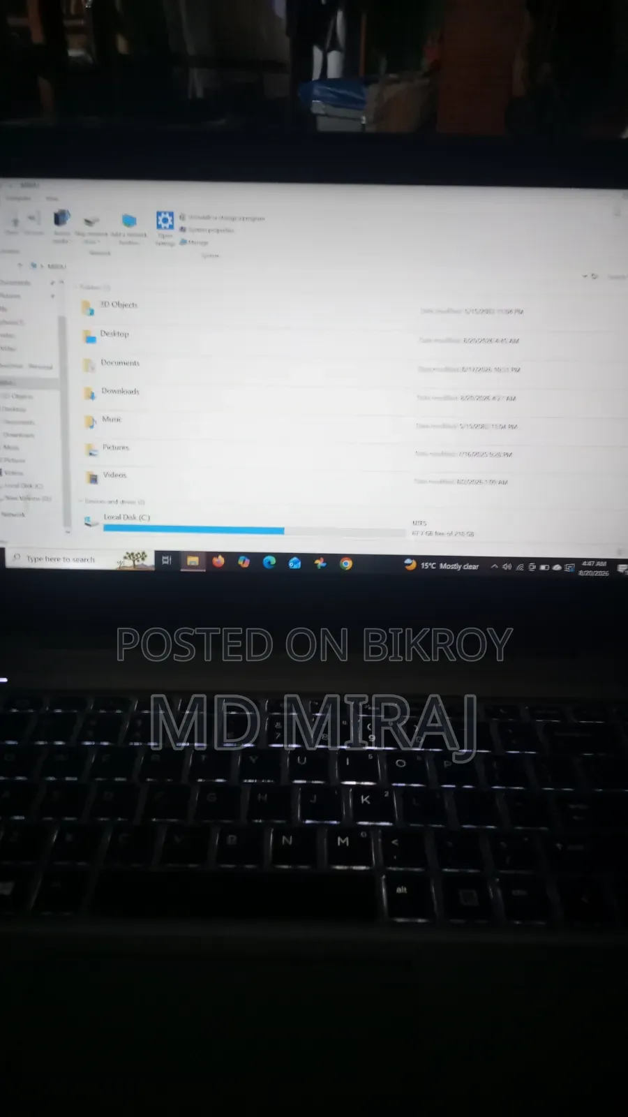 ল্যাপটপ HP ProBook X360 440 8GB ইন্টেল কোর i5 HDD+SSD 500GB