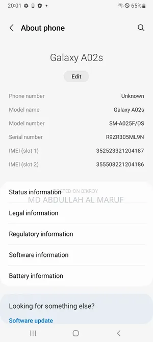 Samsung Galaxy A02S 32 GB Black